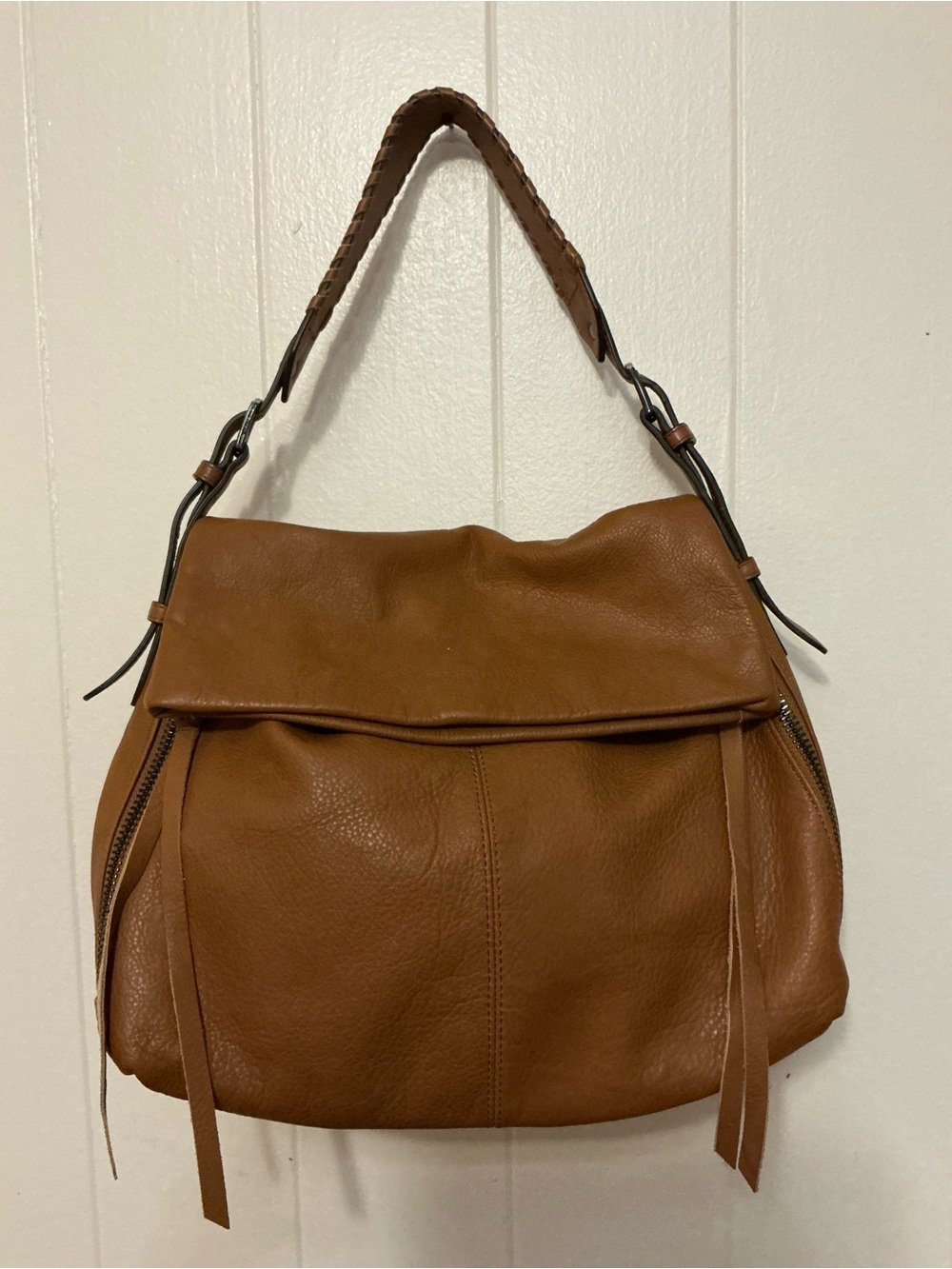 A Rare Vintage Brown Aimee Kestenberg Bali Hobo leather Shoulder Handbag Bag